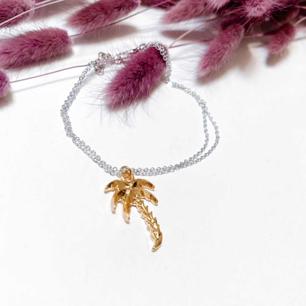 Palm tree anklet R436 - Picture 3 of 5